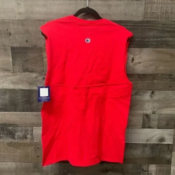 Champion mens red muscle shirt tank top size L large NEW NWT - Picture 9 of 10